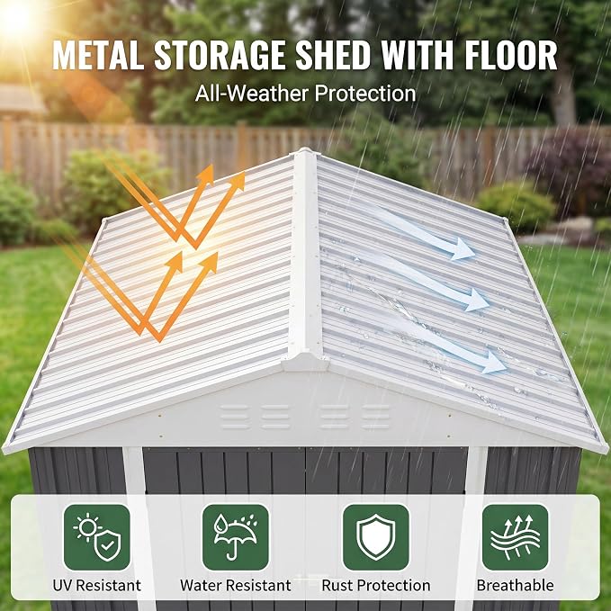 Patiowell 6x4 FT Outdoor Storage Shed - Image 4