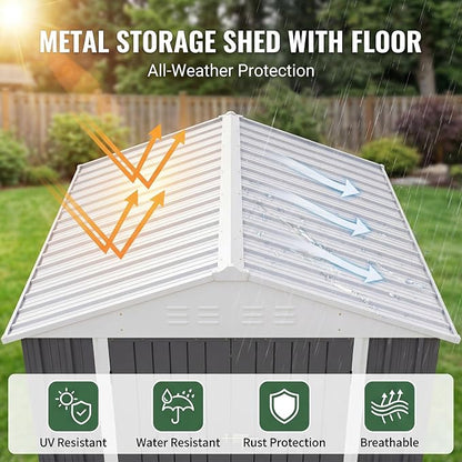 Patiowell 6x4 FT Outdoor Storage Shed - Image 4