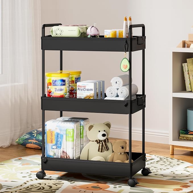 Ronlap 3 Tier Slim Rolling Storage Cart - Image 5