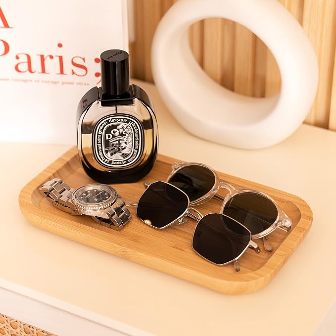 Bamboo Vanity Tray, Bathroom Counter Tray, Toilet Tank Top Tray - Image 2