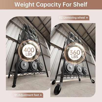 SINGAYE 4 Shelves Storage Shelf Wire Closet Bathroom Organizers Metal Pantry - Image 7