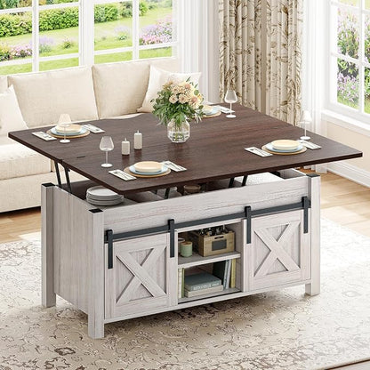 SEDETA Lift Top Coffee Table, 4 in 1 Multi-Function Convertible Coffee Tables by SEDETA