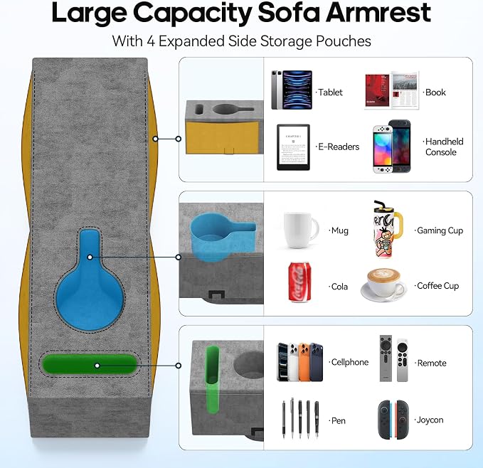 Removable Sofa Armrest Couch Caddy - Image 3