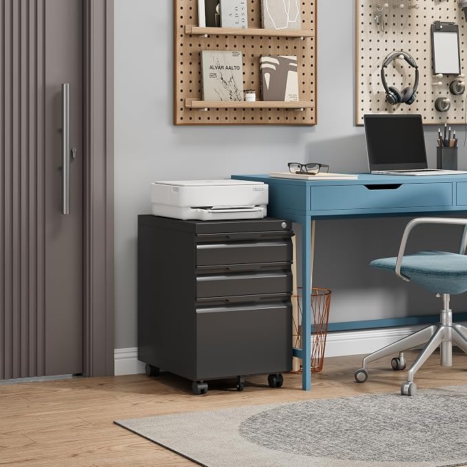 3 Drawer Mobile File Cabinet - Image 2