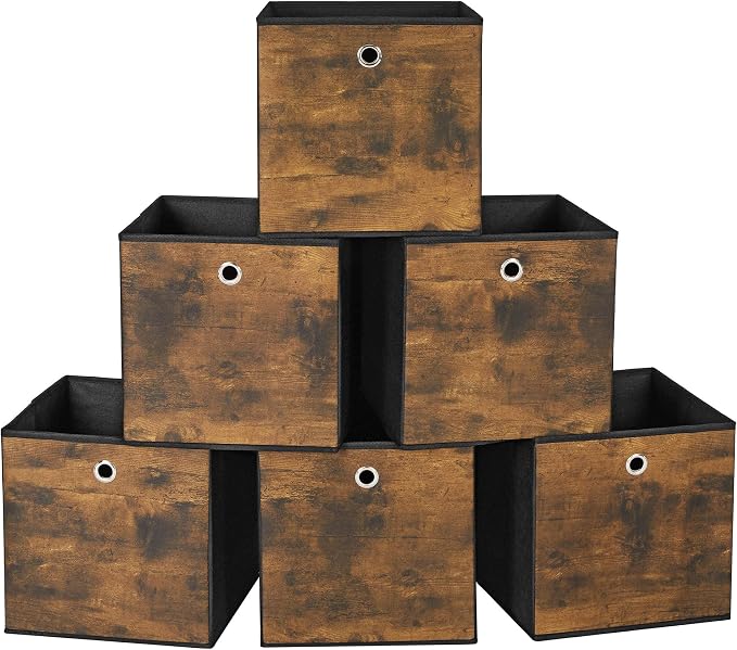 SONGMICS Storage Cubes, Foldable Fabric Storage Bins, 11.8 x 11.8 x 11.8 Inches by Unknown