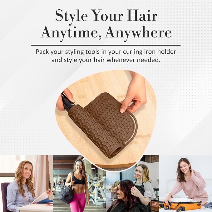 Vanity Accessories Heat Resistant Mat – Silicone Flat Iron & Curling Iron Holder - Image 6