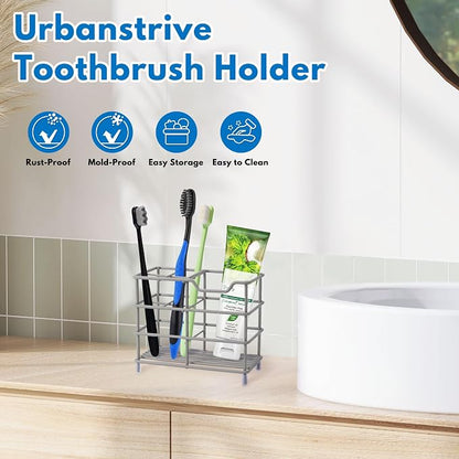 Urbanstrive 304 Stainless Steel Bathroom Toothbrush Holder Toothpaste Holder - Image 7