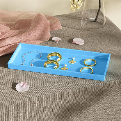 Vanity and Bathroom Tray, 11.8" ABS Countertop Organizer, Waterproof Vanity Tray - Image 4