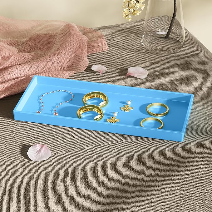 Vanity and Bathroom Tray, 11.8" ABS Countertop Organizer, Waterproof Vanity Tray - Image 5