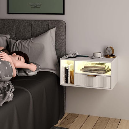 Veegle White Floating Nightstand - Image 3