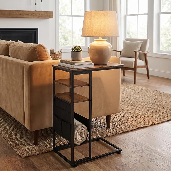 C Shaped End Table 28" 3-Tier C Table - Image 5