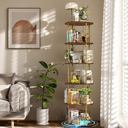 360° Rotating Bookshelf, Revolving Bookcase by Unknown