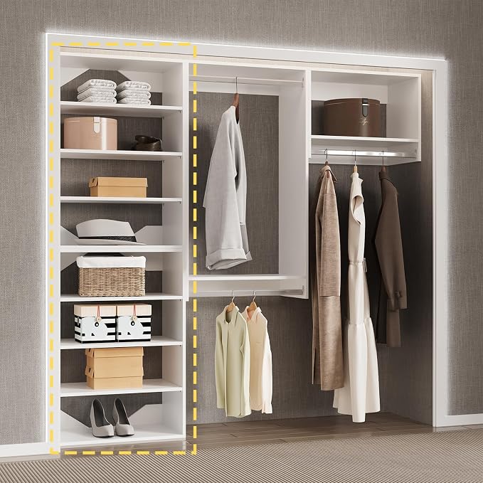 Short Tower Closet Unit, Modular Closet System, Wood Closet System Organizer - Image 2