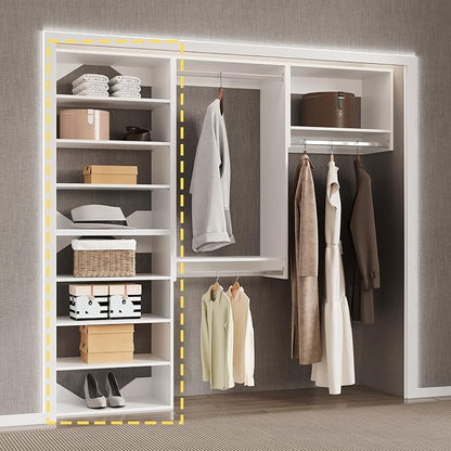 Short Tower Closet Unit, Modular Closet System, Wood Closet System Organizer - Image 2
