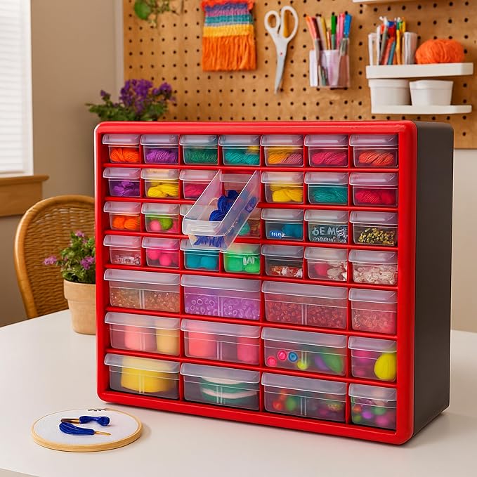 Akro-Mils 44-Drawer Plastic Drawer Storage Cabinet - Image 9
