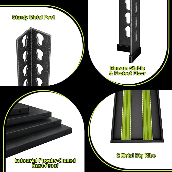 Garage Shelving Heavy Duty 2500LBS Loads, 5-Tier Metal Shelving Units and - Image 4
