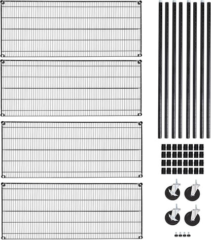 Seville Classics UltraDurable Heavy Duty NSF Solid Steel Wire Rack Storage Unit - Image 4