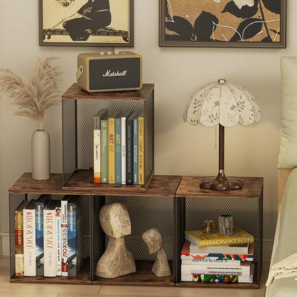 Dmevkic 2 Cube Organizer Bookshelves DIY Variable Stackable Cube Storage - Image 9
