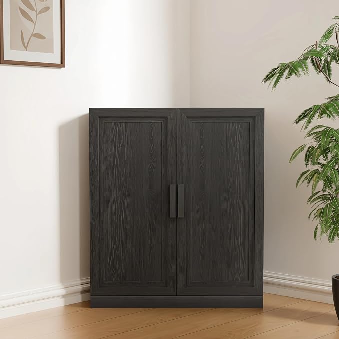 Casaphoria Farmhouse Corner Cabinet, Wooden Corner Storage Cabinet by Casaphoria