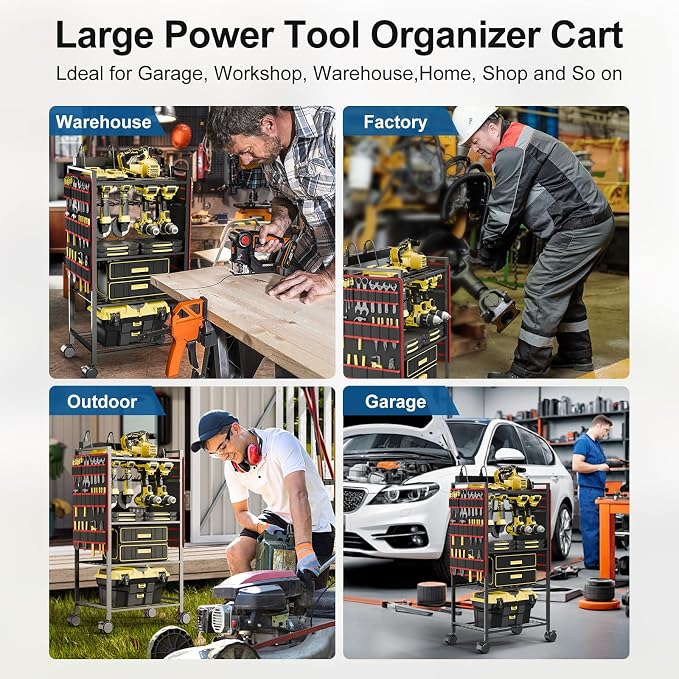 5-Tier Power Tool Organizer Cart - Image 8