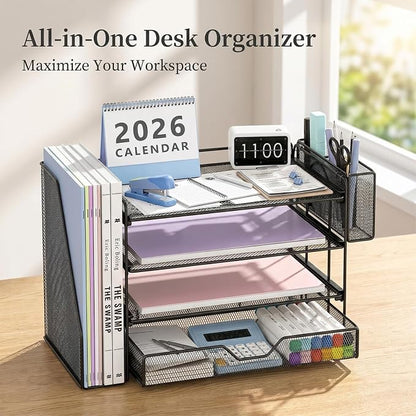OPNICE Desk Organizer, 4-Tier Desktop File Organizer - Image 7