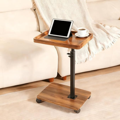 Adjustable Height Couch Tables That Slide Under Sofa, 360° Swivel Modern Tv - Image 8