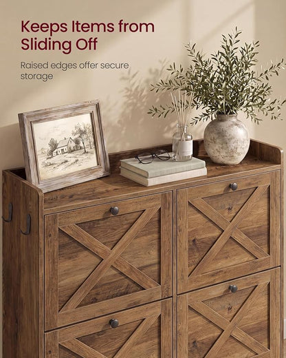 VASAGLE Shoe Storage Cabinet Organizer - Image 6