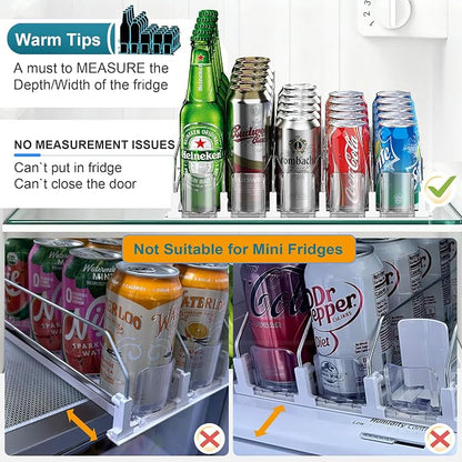 Upgraded Drink Organizer for Fridge, Space-Saving Fridge Drink Organizer - Image 3