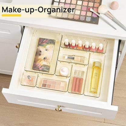Vtopmart 25 PCS Clear Plastic Drawer Organizers Set, 4-Size Versatile Bathroom - Image 3