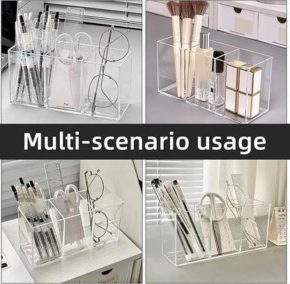 Acrylic Makeup Brush Holder, 2 Pack Clear Pencil Holder, Desk Accessories Holder - Image 7
