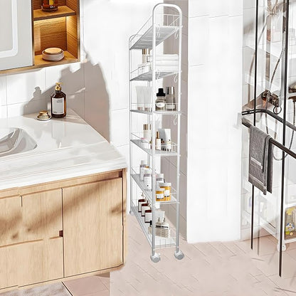 6in 6 Tier Slim Storage Cart - Image 3