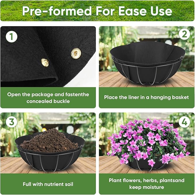 HKZ Hanging Planter Basket Liners - Image 6