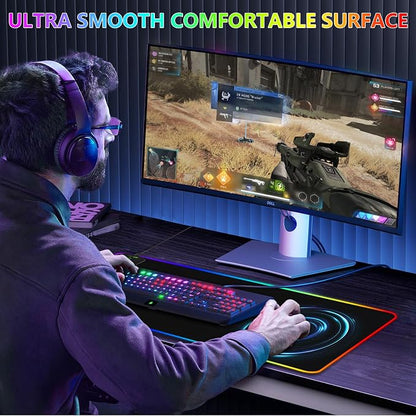 Magnetic Wireless Charging RGB Mouse Pad, 31.5'' x 11.8'' Large LED Gaming Desk - Image 6