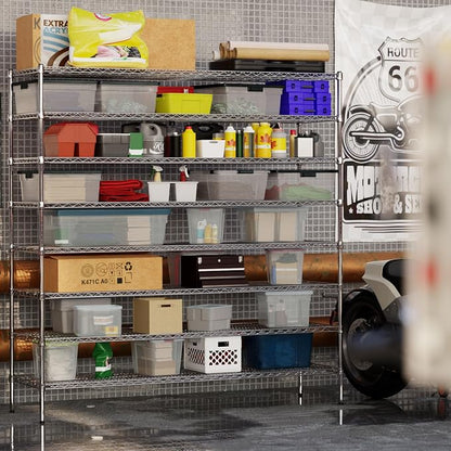 21" Deep x 72" Wide x 74" Height Wire Shelving Kit | 8-Tier | NSF Commercial - Image 6