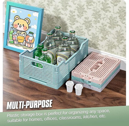 2-Pack Collapsible Crates for Storage, 8.66x5.91x3.54 In, Collapsible Plastic - Image 7