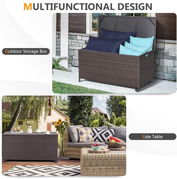 RELAX4LIFE Patio Rattan Storage Box - Image 8