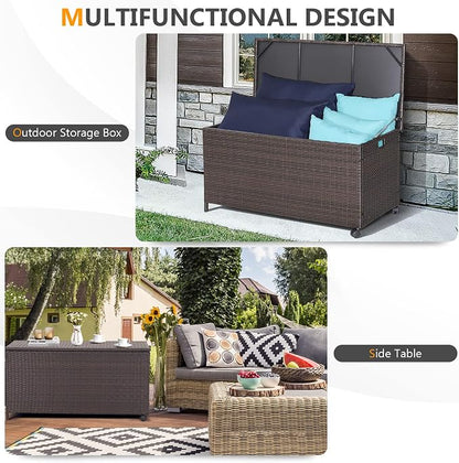 RELAX4LIFE Patio Rattan Storage Box - Image 8