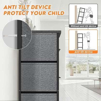 Curved Profile Dresser for Bedroom, Chest of Drawers, 10 Storage Drawers - Image 5