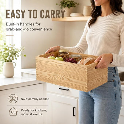 5 Pack Wooden Crates for Display Nesting Wood Crate for Storage - Image 6