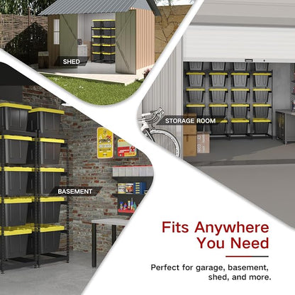 27 Gallon Tote Storage Rack, Heavy-Duty Storage Bin Rack Organizer, 5-Tier - Image 6