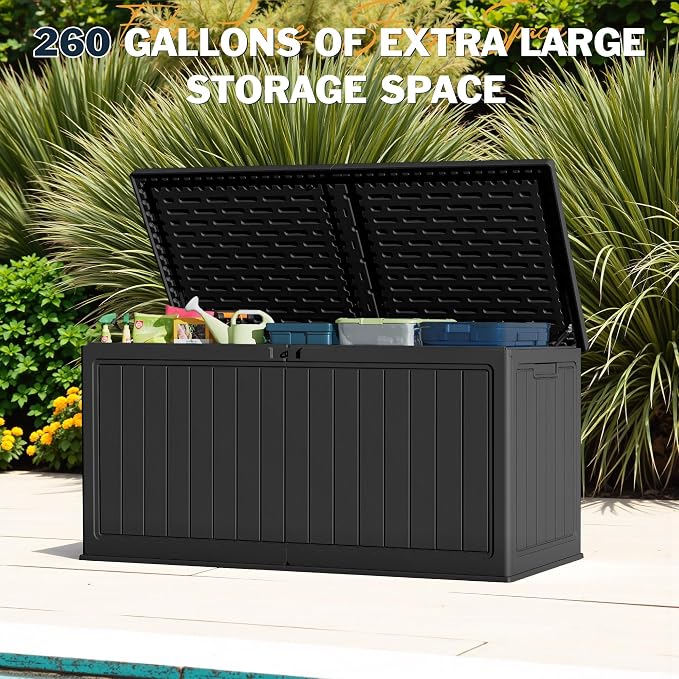 Greesum 260 Gallon HDPE Outdoor Storage Box - Image 2