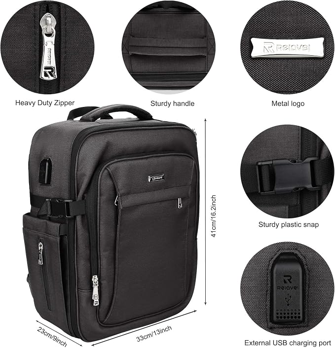 Relavel Professional Makeup Case Makeup Backpack and Makeup Brush Case - Image 6