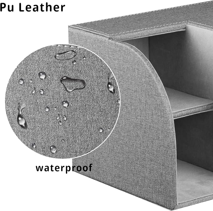 PU Leather Tissue Box Cover Square, Tissue Box Holder Organizer - Image 5
