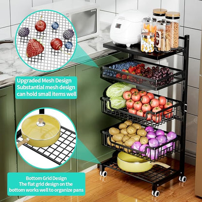 HapiRm Fruit Basket Kitchen Cart - Image 4