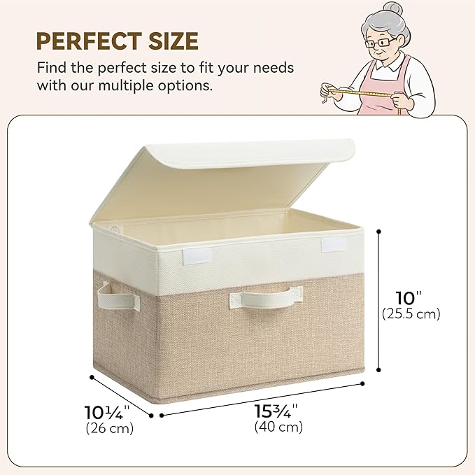 GRANNY SAYS Storage Bins with Lids, Decorative Storage Boxes, Clothes Stoarge - Image 2