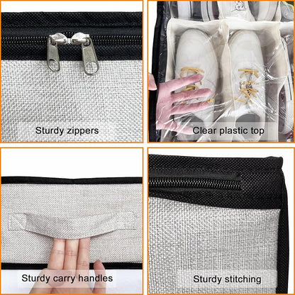 homyfort Shoe Storage Organizer Under Bed, 2 Pack Fits 32 Pairs, Extra Large - Image 5
