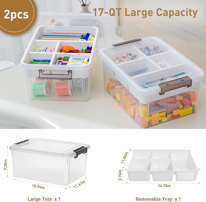 Citylife 17 QT Plastic Storage Box - Image 3