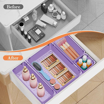 25 PCS Plastic Drawer Organizer Set, 4-Size Versatile Organizer Trays & storage - Image 4