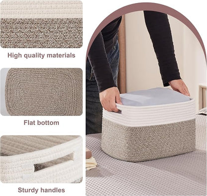 OIAHOMY 4 Pack Storage Baskets for Organizing, Basket for Shelves - Image 3