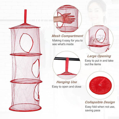 uxcell 2Pcs Mesh Hanging Storage Basket - Image 3